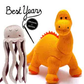 Best Years are a UK toy company specialising in knitted soft toys. They have a wide range of knitted, crochet and fair trade toys, and the very best range of knitted toy dinosaurs.