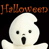 Halloween plush soft toys including Palm Pals bat, ghost, skeleton, witches hat and black cat plus Noodoll's Halloween dracula, ghost, spider & pumpkin for Nottingham|UK and International delivery.