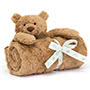 New Baby Jellycat Soft Toys, Soothers, Comforters, Blankies, Ring Rattles, Musical Pulls and Baby Books.