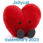 Jellycat Valentines Soft Toys and Bags including Amuseable Red Heart, Hot Pink Heart and Amuseable Heart Bag plus Lovely Lovebirds and Blossom Heart Bunnies 