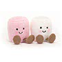 Jellycat Amuseable New Designs including Pink and White Marshmellows, Doughnut and Cream Star