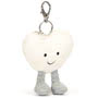 Amuseable Cream Heart Bag Charm Small Image