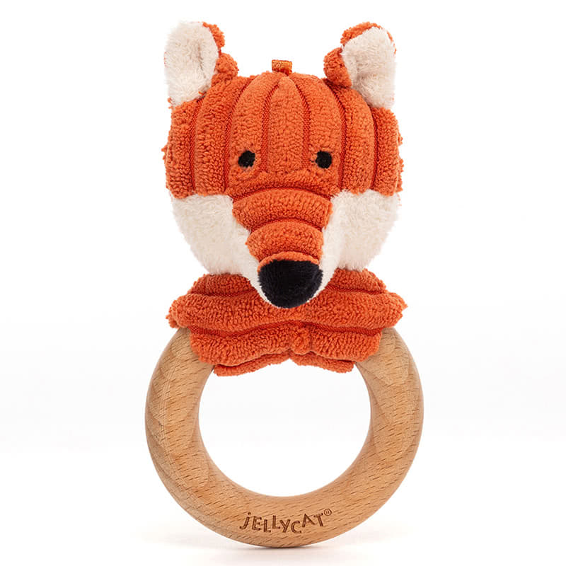 JellycatCordy Roy Baby Fox Wooden Ring Toy