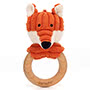 Cordy Roy Baby Fox Wooden Ring Toy Small Image
