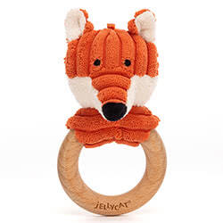 Cordy Roy Baby Fox Wooden Ring Toy