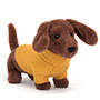 Sweater Sausage Dog Yellow Small Image