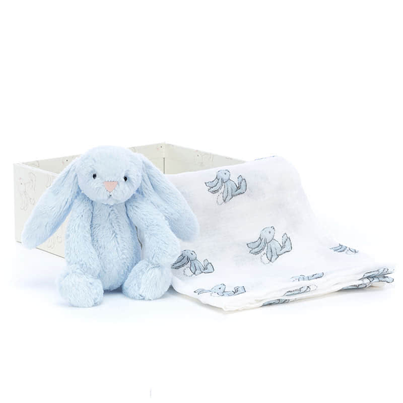 JellycatBashful Blue Bunny Gift Set