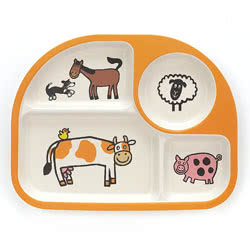Farm Tails Bamboo Divided Plate