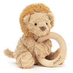 Fuddlewuddle Lion Wooden Ring Toy