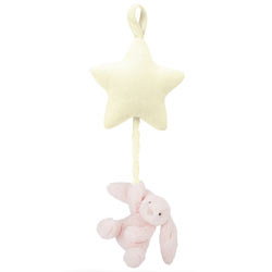 Bashful Pink Bunny Star Musical Pull - Old