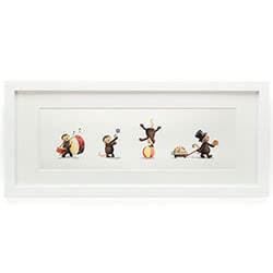 Jellycat Bashful Monkey Framed Print.