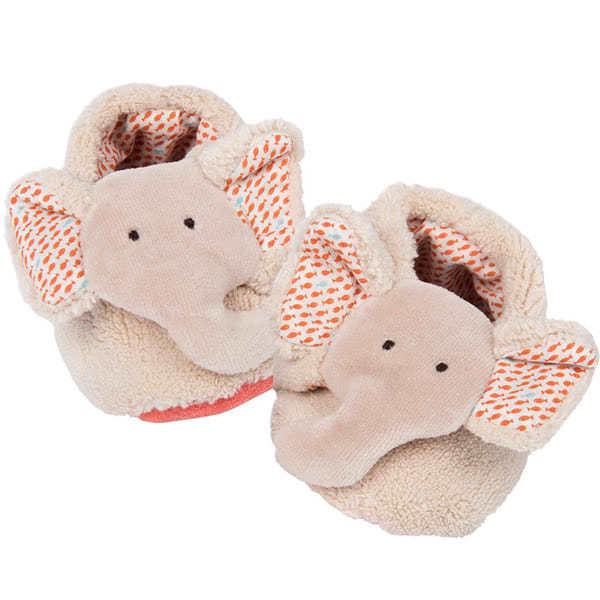 Moulin RotyLes Papoum Elephant Baby Slippers
