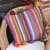 Pachamama Cushions - 100% wool, crocheted by hand, fairly traded, includes a 45 x 45 cm cushion pad