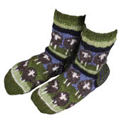 Pachamama Sofa Socks - handknitted with 100% wool, fairly traded