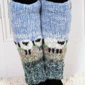 Pachamama Legwarmers - handknitted with 100% wool, fairly traded