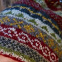 Pachamama Classic Fairisle Bobble Beanie Rust close