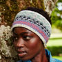 Pachamama Classic Fairisle Oatmeal Headband left side