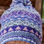 Pachamama Finisterre Bobble Beanie Jacaranda close