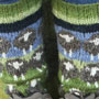 Pachamama Knitwear Flock Of Herdwick Sheep Long Socks close up