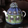Pachamama Knitwear Herdwick Sheep Tea Cosy in-situ