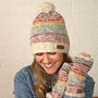 Pachamama Langtang Bobble Beanie Multi Hat front