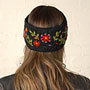Pachamama Knitwear Lugano Headband Charcoal back view