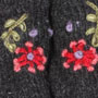 Pachamama Knitwear Lugano Sofa Socks Charcoal flowers