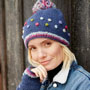 Pachamama Montpellier Bobble Beanie Denim Hat left