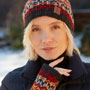 Pachamama Shetland Bobble Beanie Charcoal Hat front