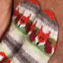 Pachamama Knitwear Skulk Of Foxes Sofa Socks close up