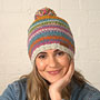 Pachamama Villarica Bobble Beanie Hat facing