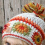 Pachamama Woodstock Oatmeal Bobble Beanie close