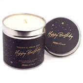 Potters Crouch Sentiments Scented Candles for 'special events' such as Birthday, Get Well, Congratulations, Best Friends, Good Luck, Love, New baby etc.