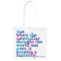 Tote Bag Caterpillar Butterfly Small Image