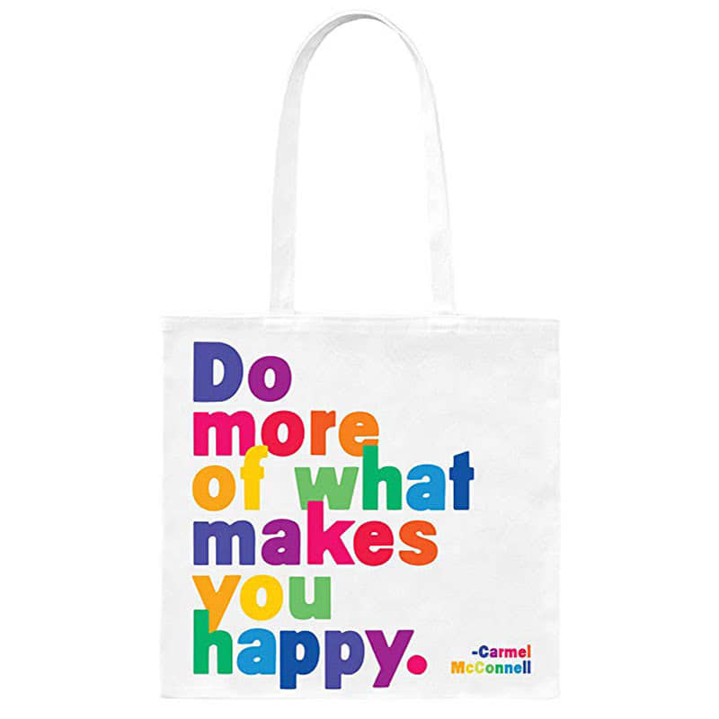 QuotableTote Bag What Makes You Happy