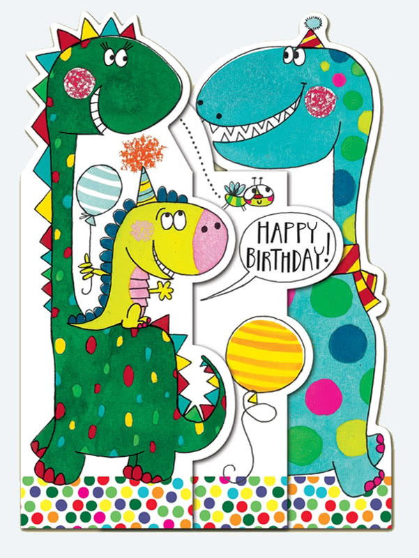 Rachel Ellen Birthday Dinosaurs Card £2.25