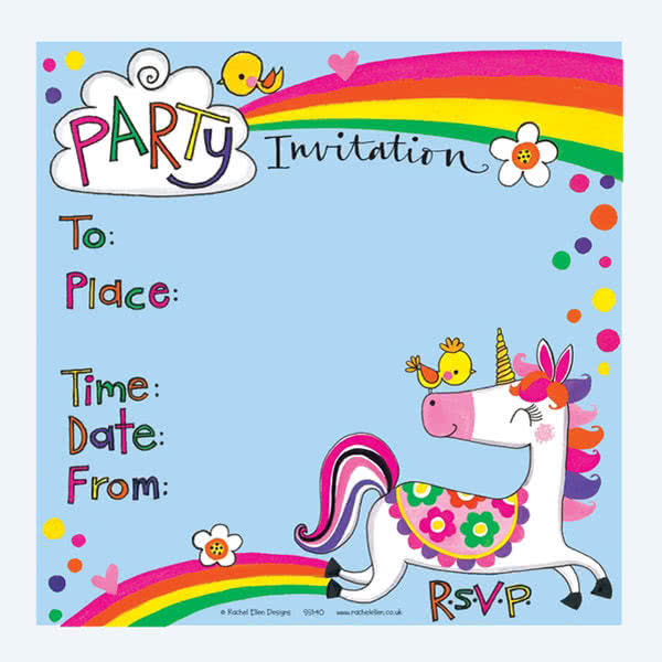 Rachel EllenUnicorn Party Invitation