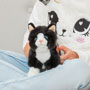 Teddy Hermann Black and White Cat Standing 20cm holding