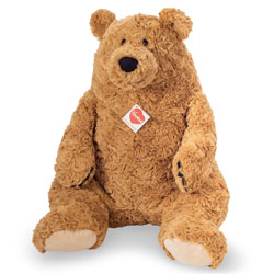 Teddy Hermann Brown Teddy Bear Casimir 50cm plush soft toy coming in caramel brown fur featuring an elongated muzzle and a black button nose.