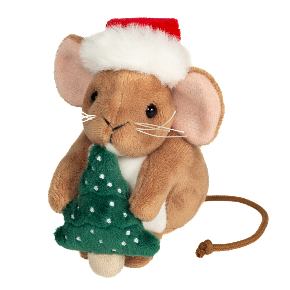 Teddy Hermann Christmas Mouse with Christmas Tree 11cm