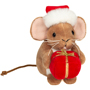 Teddy Hermann Christmas Mouse with Gift 11cm