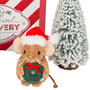 Teddy Hermann Christmas Mouse with Wreath 11cm Plush insitu