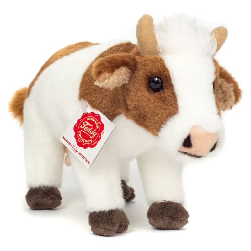 Teddy HermannCow Brown and White Standing 23cm Soft Toy