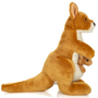 Teddy Hermann Kangaroo with Baby 30cm Plush Toy side view