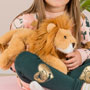 Teddy Hermann Lion Lying 33cm Plush Toy held