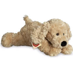 Lying Beige Dog Soft Toy 28cm