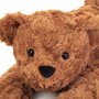 Teddy Hermann Lying Brown Teddy 40cm Plush Toy face