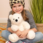 Teddy Hermann Polar Bear Sitting 35cm plush toy holding