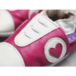 Pink Hearts Leather Shoes